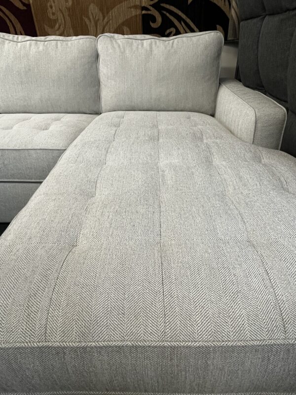 Modern Light Grey Chaise Sofa - Image 3