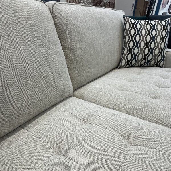 Modern Light Grey Fabric Sofa - Image 3