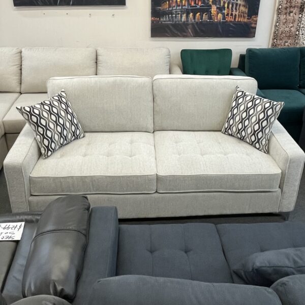 Modern Light Grey Fabric Sofa - Image 5