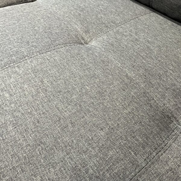 Modern Dark Grey Tufted Fabric Sofa - Image 4