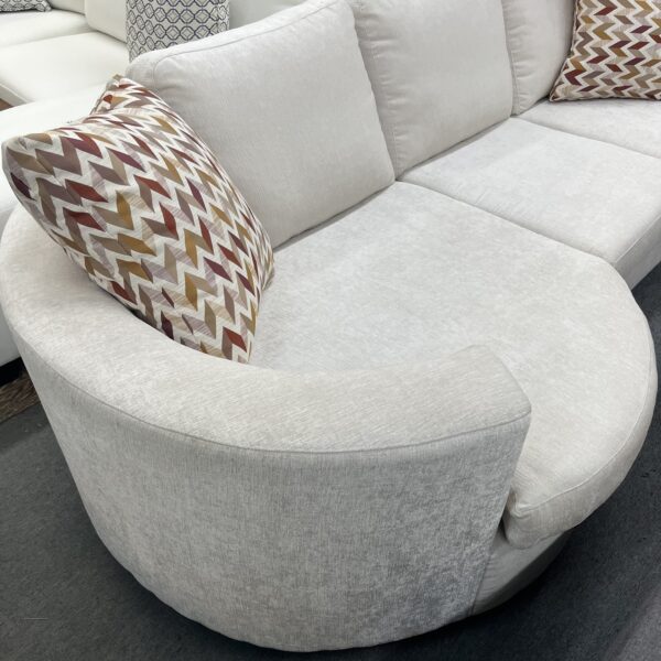 Modern Cream Curved Sofa - Image 2