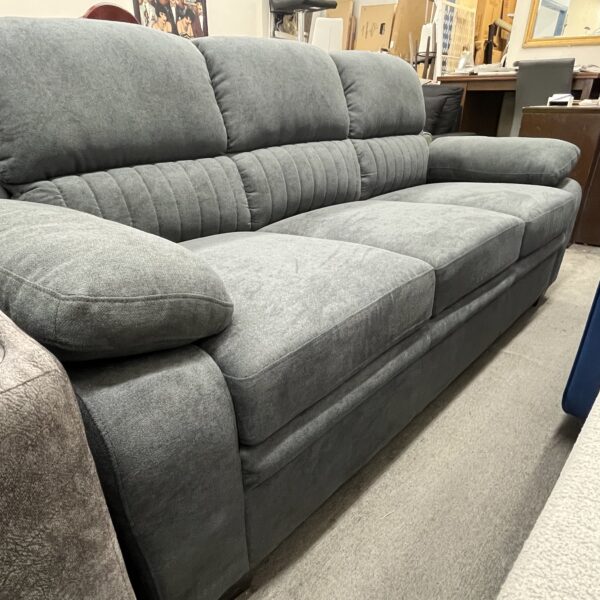 Plush Deep Seating Grey Sofa - Image 6