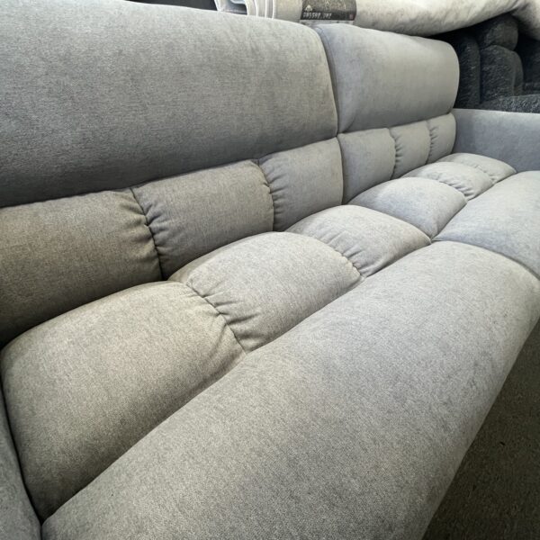 Contemporary Grey Tufted Sofa - Image 5