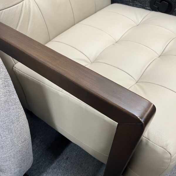 Ivory Haven Leather Accent Chair - Image 3