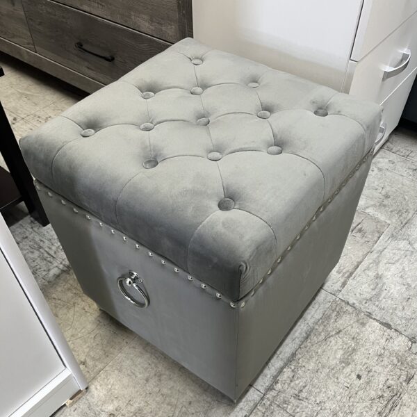 Grey Mist Tufted Storage Ottoman - Image 2