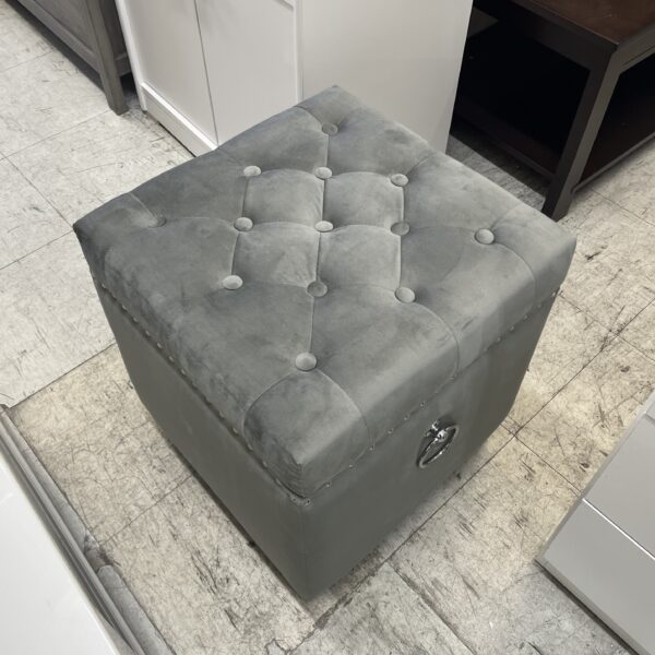 Grey Mist Tufted Storage Ottoman - Image 3