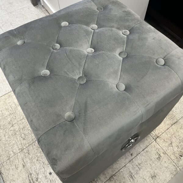 Grey Mist Tufted Storage Ottoman - Image 9