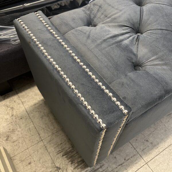 Storm Grey Tufted Storage Ottoman - Image 5