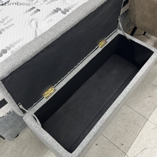Ashen Charm Tufted Storage Ottoman - Image 5
