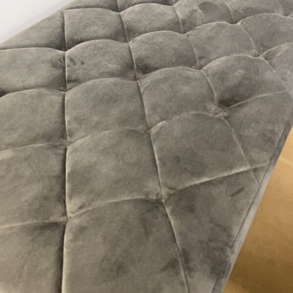 Slate Elegance Tufted Bench - Image 3