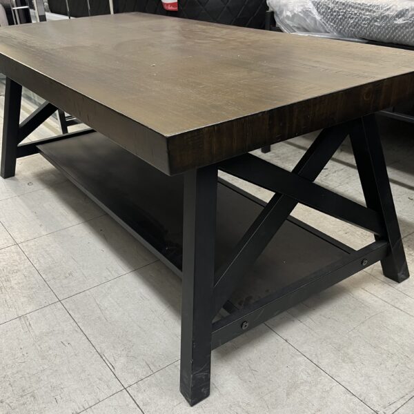 Rustic Trestle Coffee Table - Image 3