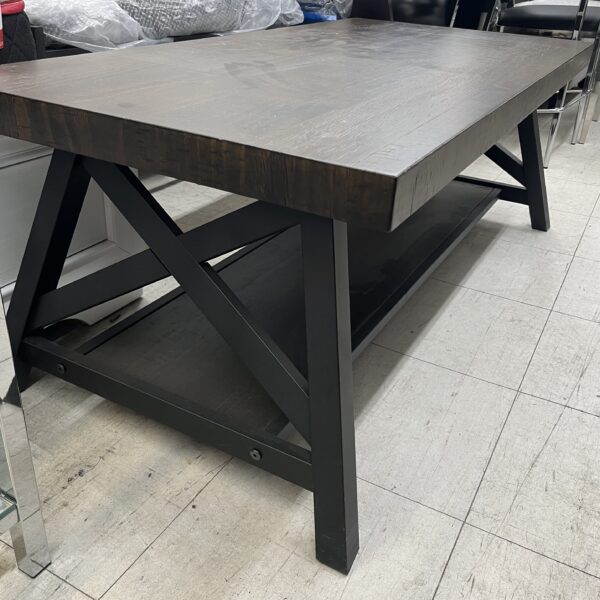 Rustic Trestle Coffee Table - Image 6