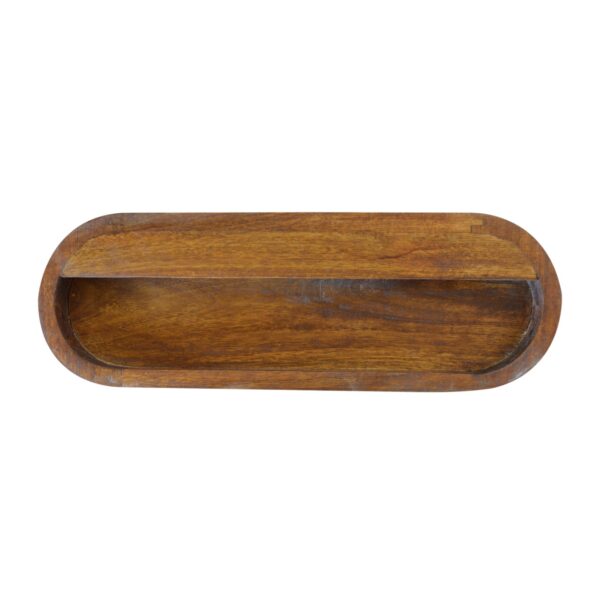 Wall Mounted Round Chestnut Nightstand - Image 8