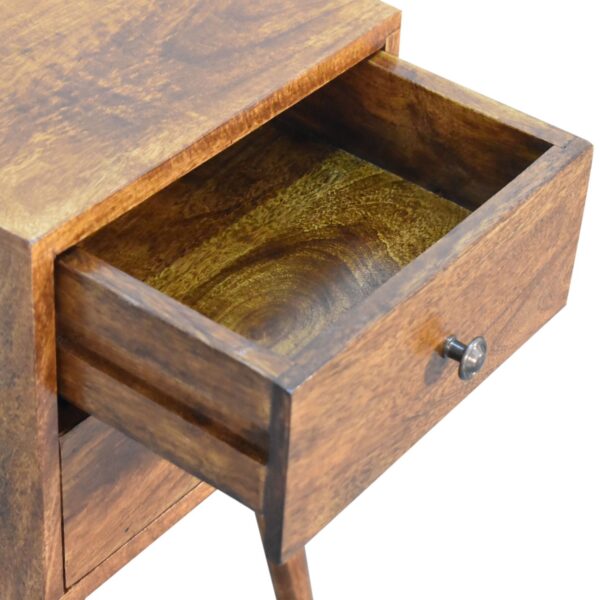 Mini 2 Drawer Chestnut Nightstand - Image 7