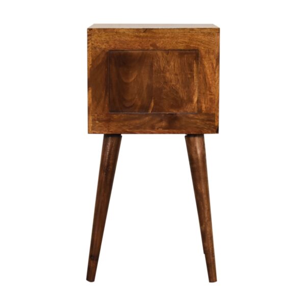 Mini 2 Drawer Chestnut Nightstand - Image 9