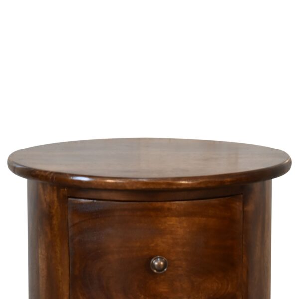 3 Drawer Chestnut Drum Table - Image 9