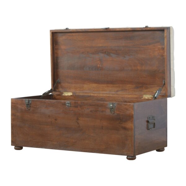 White Linen Storage Trunk - Image 7