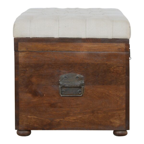 White Linen Storage Trunk - Image 9