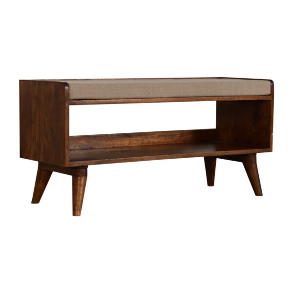 Mud Linen Nordic Storage Bench - Image 4