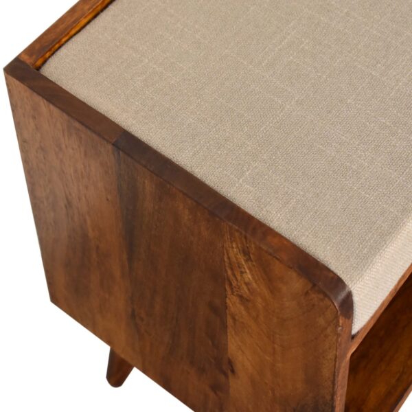 Mud Linen Nordic Storage Bench - Image 6