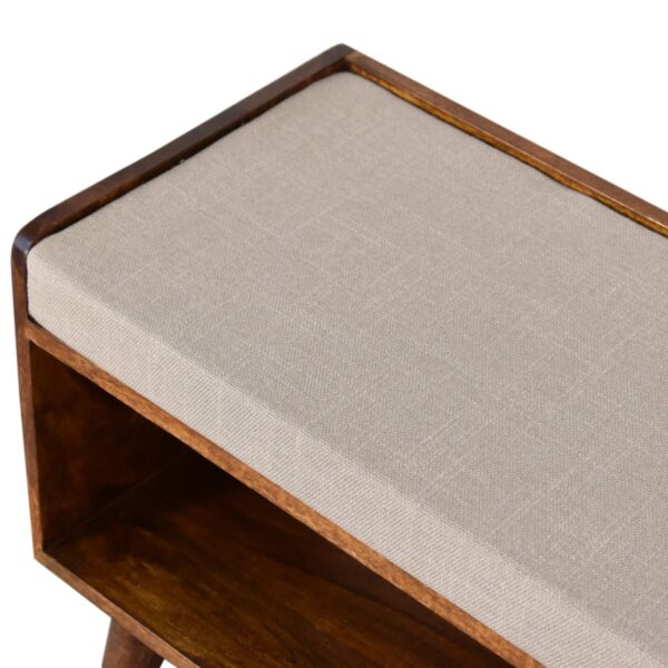 Mud Linen Nordic Storage Bench - Image 7