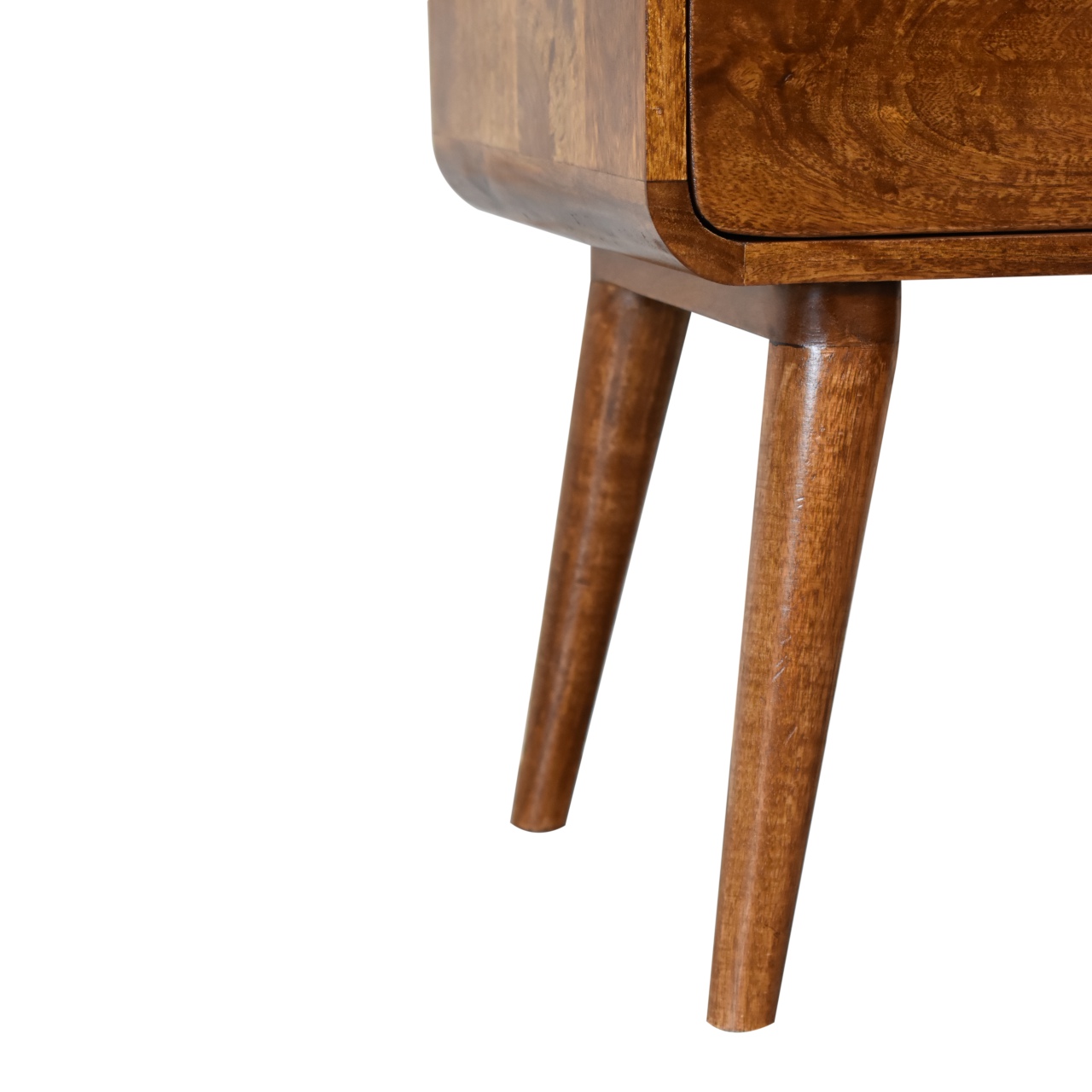 Curved Chestnut Nightstand - Image 6