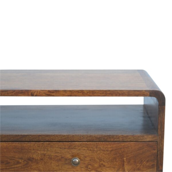 Curved Chestnut Console Table - Image 7