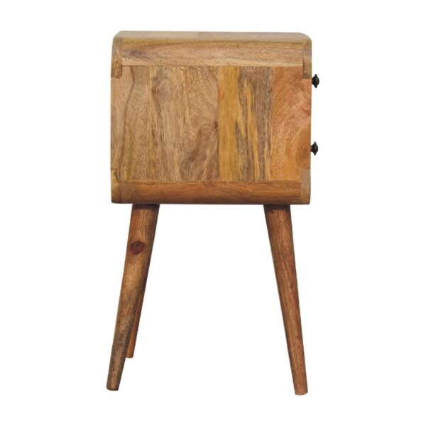 Mini Oak ish Curved Nightstand - Image 8