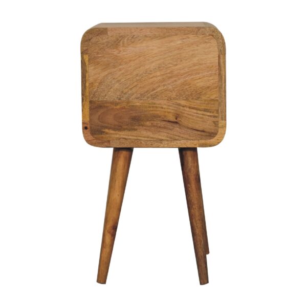 Mini Oak ish Curved Nightstand - Image 9