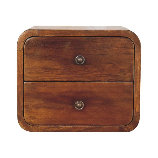 Floating Mini Chestnut Nightstand - Image 2
