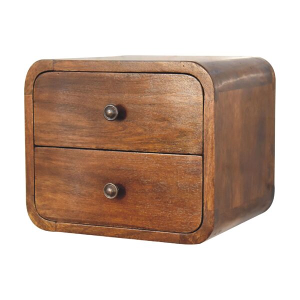 Floating Mini Chestnut Nightstand - Image 3