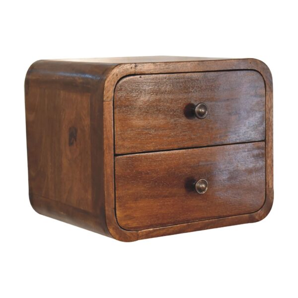 Floating Mini Chestnut Nightstand - Image 4