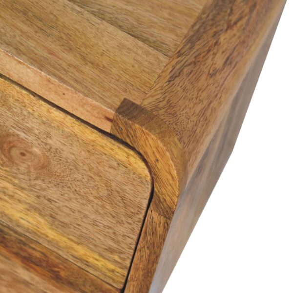 Mini Curve Oak ish Floating Nightstand - Image 6