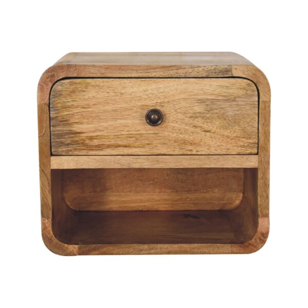 Mini Oak ish Floating Open Nightstand - Image 2