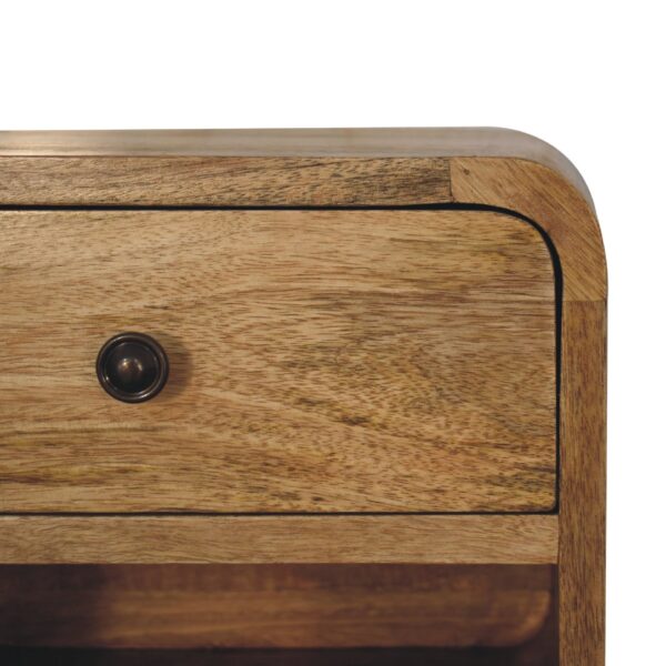 Mini Oak ish Floating Open Nightstand - Image 5