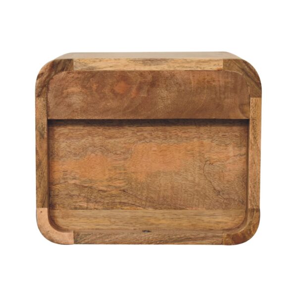 Mini Oak ish Floating Open Nightstand - Image 9