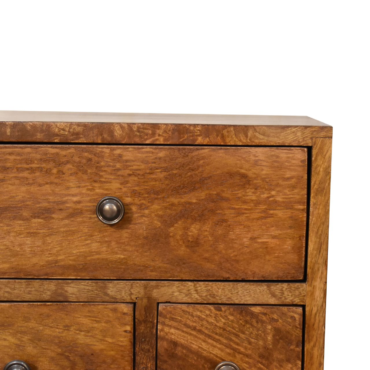 4 Drawer Multi Chestnut Nightstand - Image 5