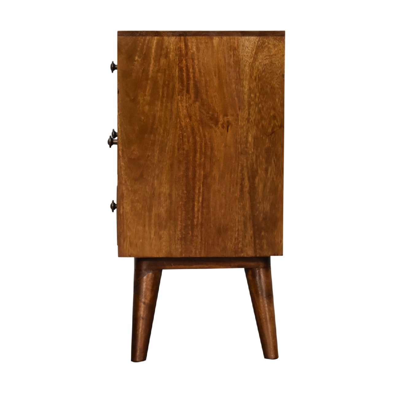 4 Drawer Multi Chestnut Nightstand - Image 9