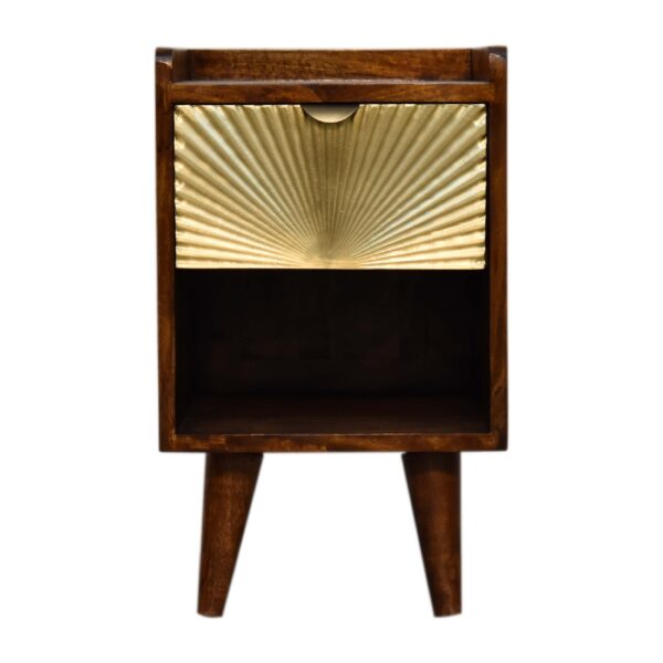 Mini Manila Gold 1 Drawer Nightstand - Image 2