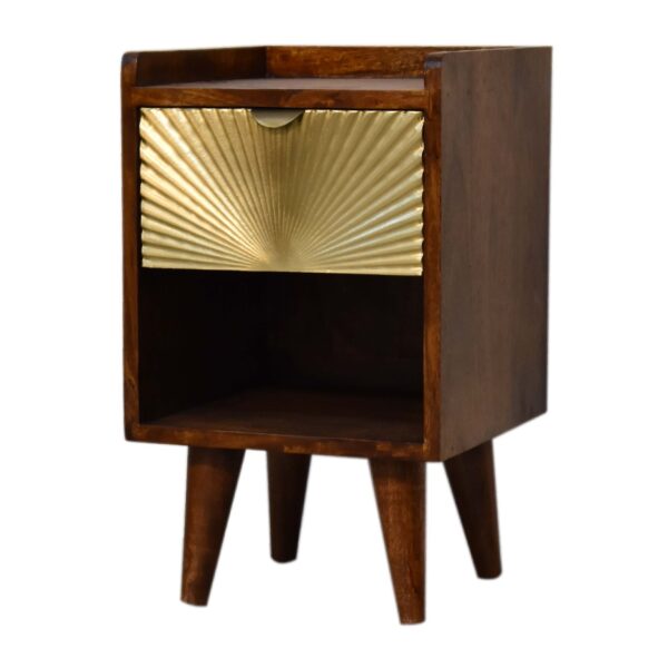 Mini Manila Gold 1 Drawer Nightstand - Image 4