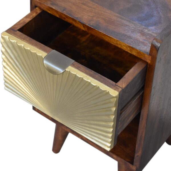 Mini Manila Gold 1 Drawer Nightstand - Image 7