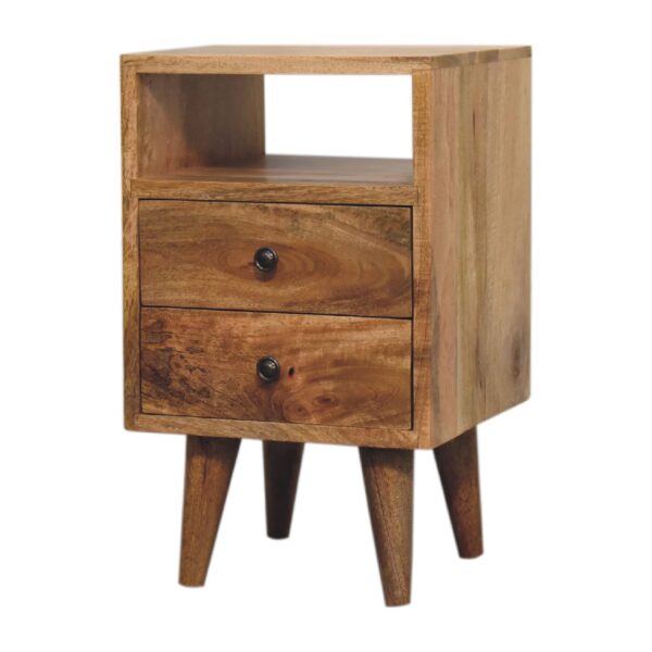Mini Oak ish Classic Open Nightstand - Image 3