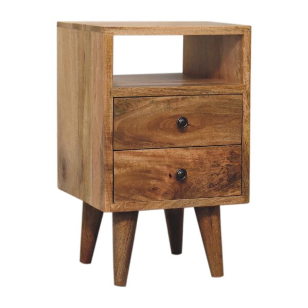 Mini Oak ish Classic Open Nightstand - Image 4
