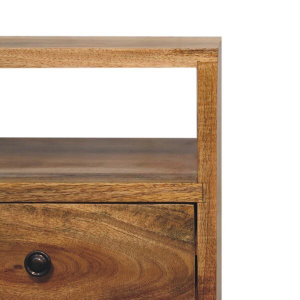 Mini Oak ish Classic Open Nightstand - Image 5