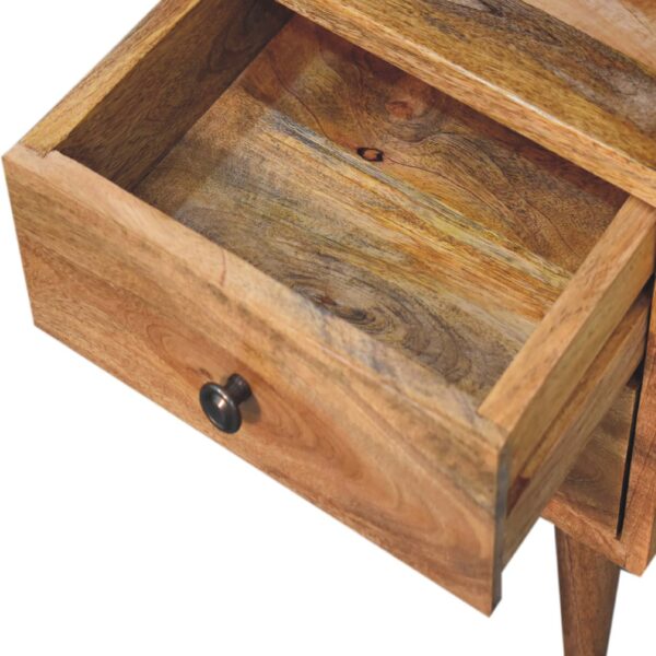 Mini Oak ish Classic Open Nightstand - Image 7