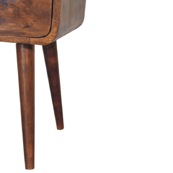 Mini Chestnut Curve Open Nightstand - Image 7