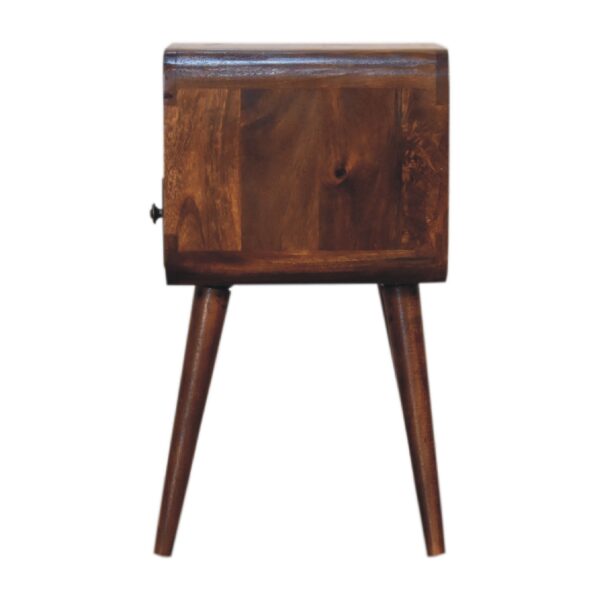Mini Chestnut Curve Open Nightstand - Image 8