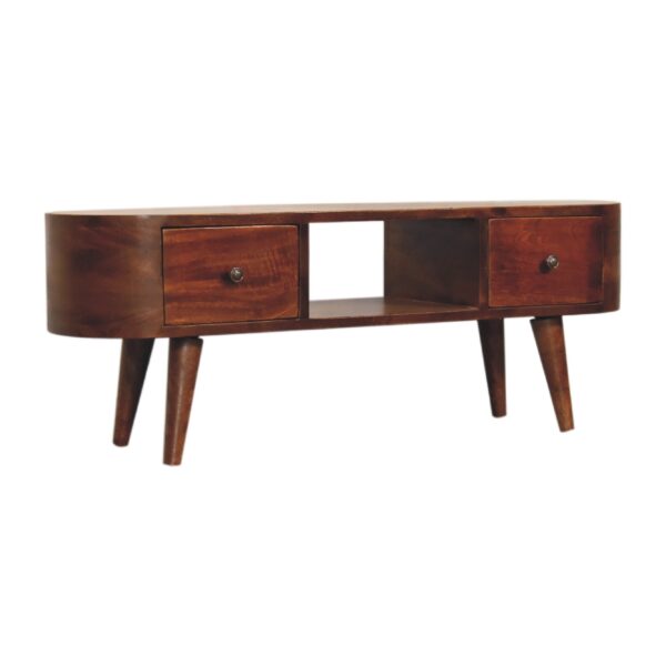 Chestnut Round Open Media Unit - Image 4