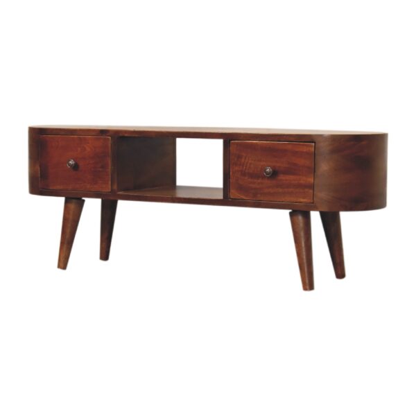Chestnut Round Open Media Unit - Image 5