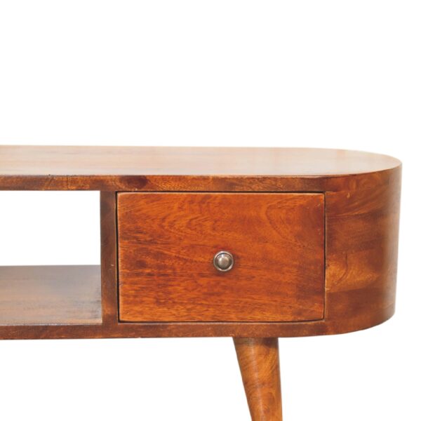 Chestnut Round Open Media Unit - Image 6